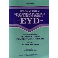 pedoman umum ejaan bahasa indonesia yang disempurnakan EYD